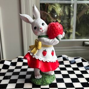 Easter Bunny Girl with Dress Holding a Strawberry 🍓